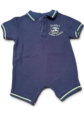 Vintage Little Big Dog “Daddy's Little Caddie” Navy Polo One-Piece